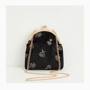 Black Floral Women's Bag